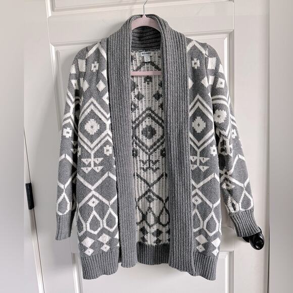 Old Navy Heavyweight Aztec open cardigan sweater-small - Picture 1 of 5
